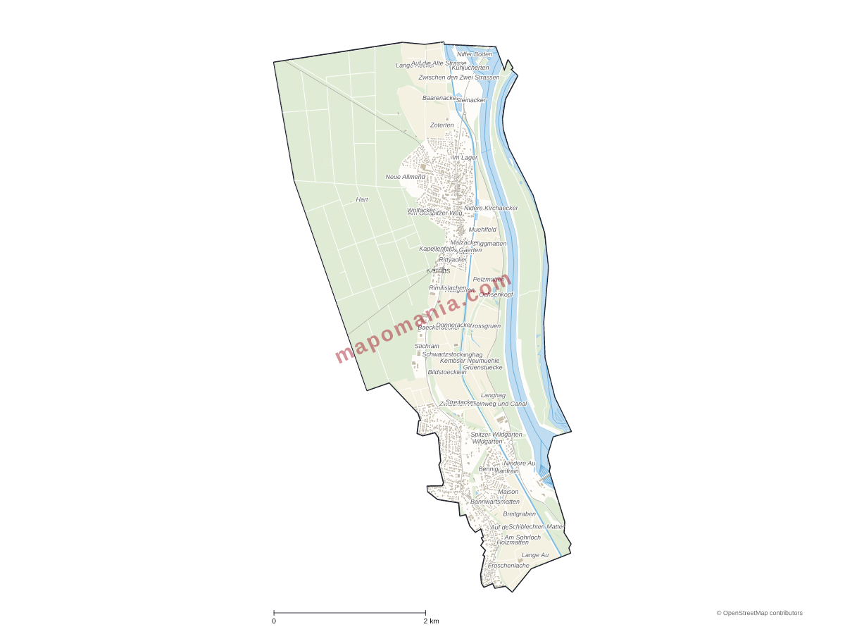 Carte de Kembs à personnaliser