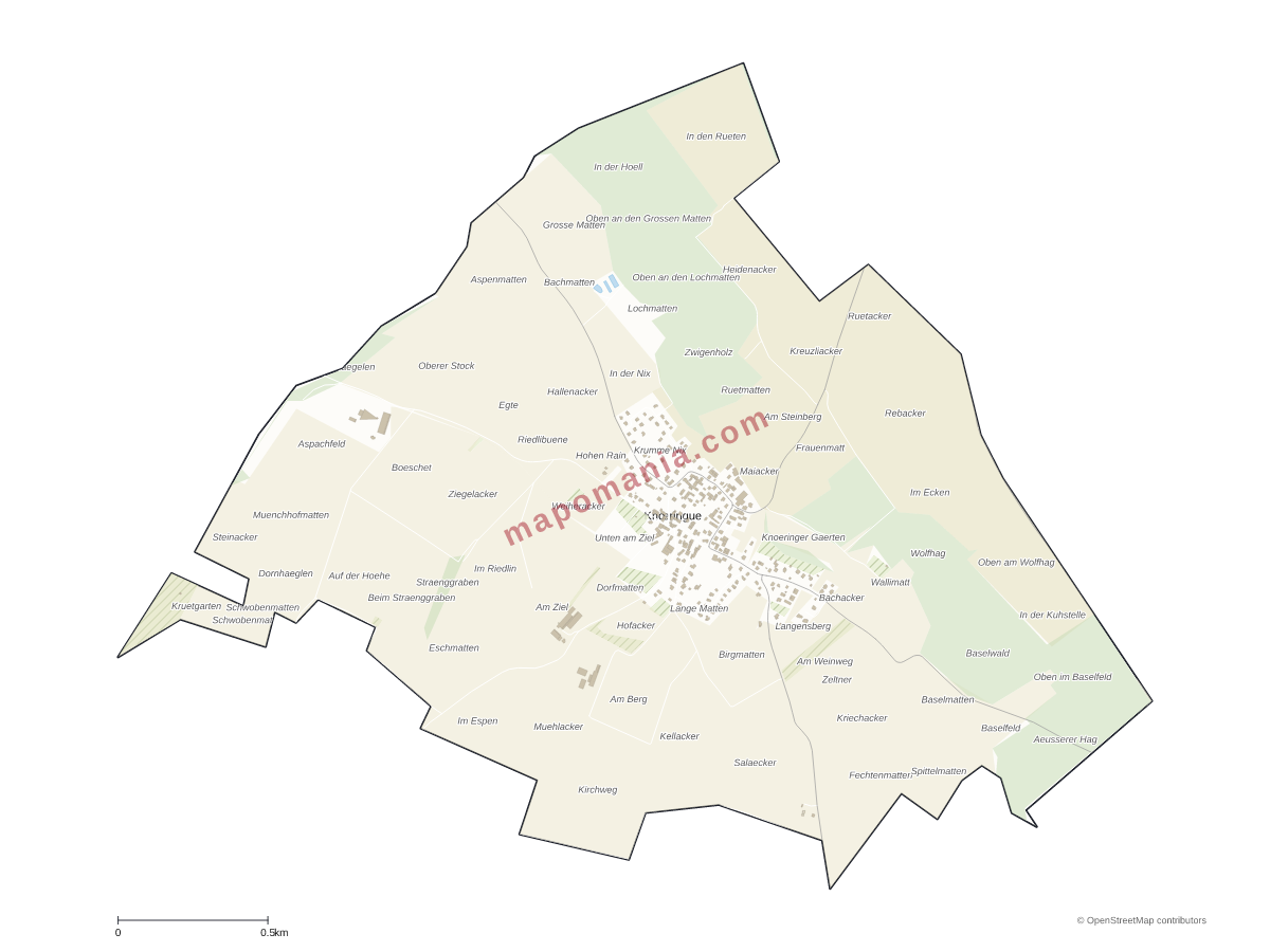 Carte de Knœringue à personnaliser