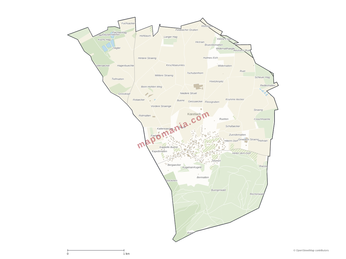 Carte de Kœstlach à personnaliser