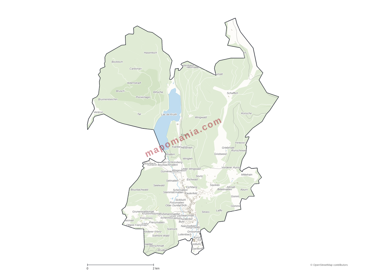 Carte de Kruth à personnaliser