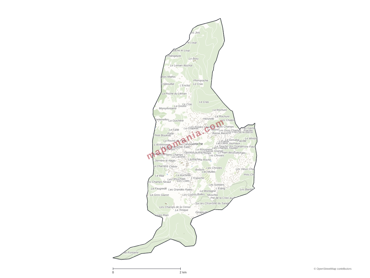 Carte de Labaroche à personnaliser