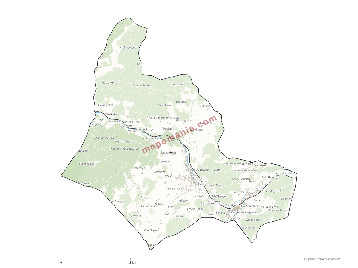 Carte de Lapoutroie à personnaliser