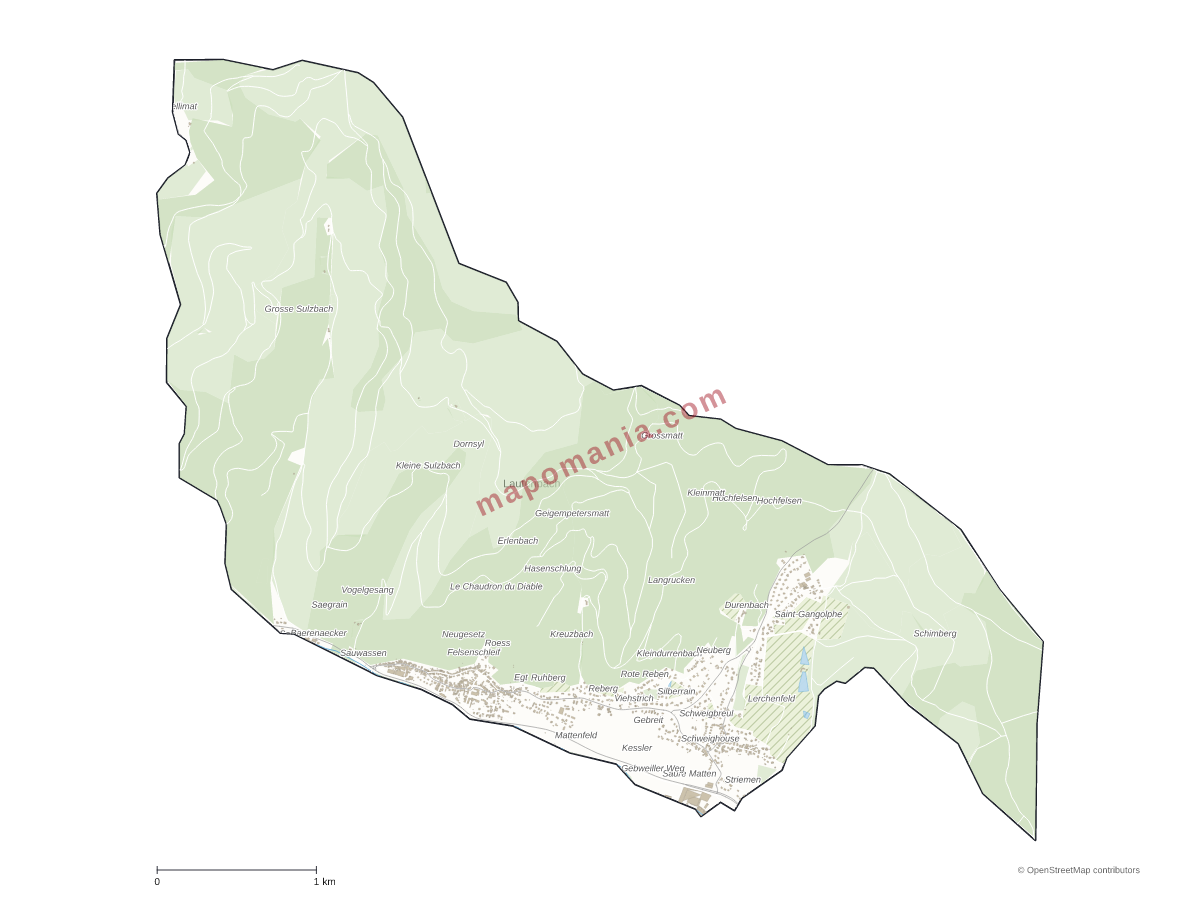 Carte de Lautenbach à personnaliser