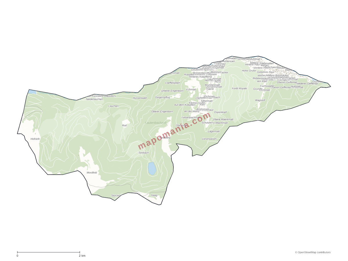 Carte de Lautenbachzell à personnaliser