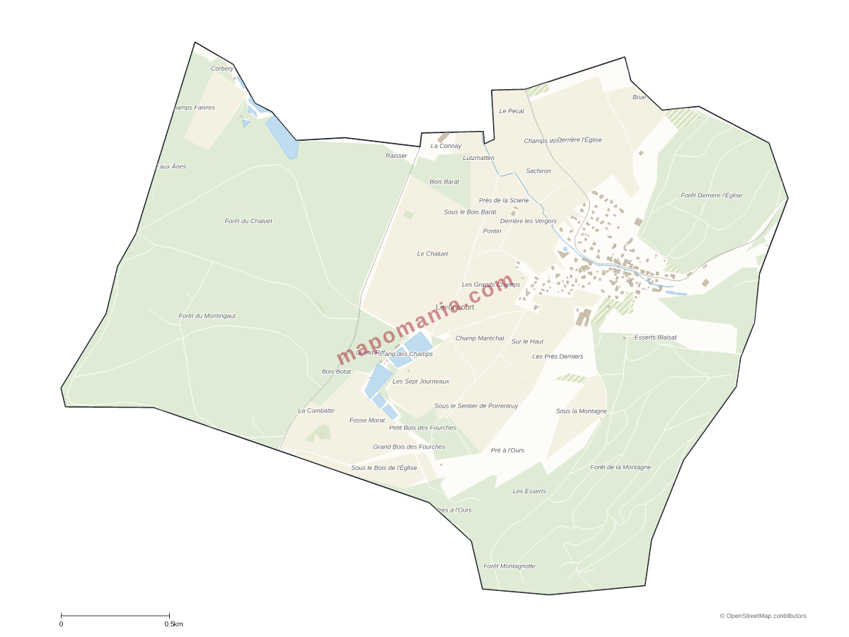 Carte de Levoncourt à personnaliser