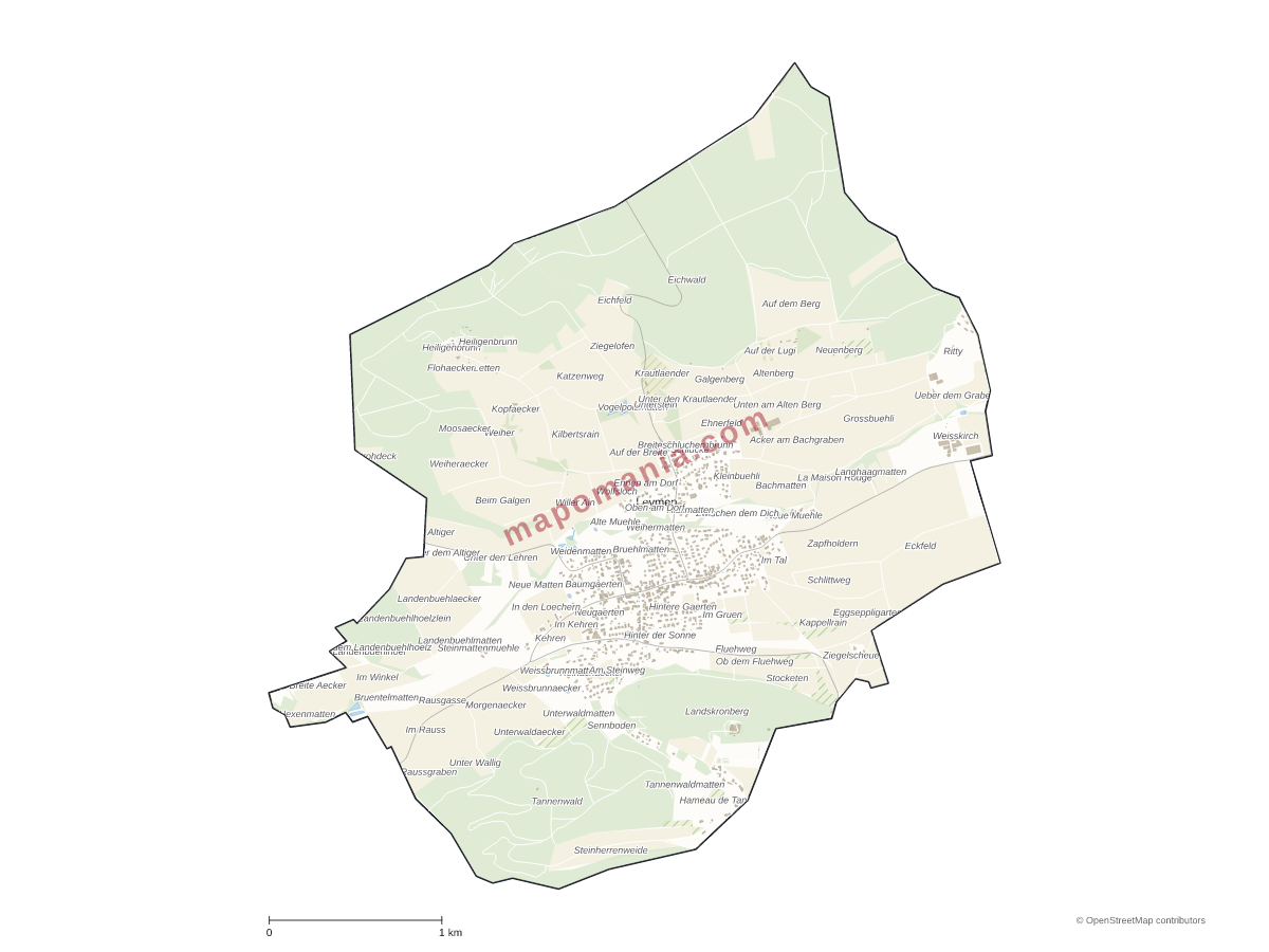 Carte de Leymen à personnaliser