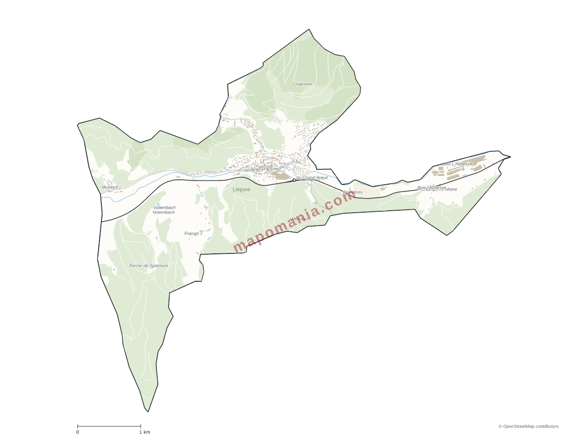 Carte de Lièpvre à personnaliser