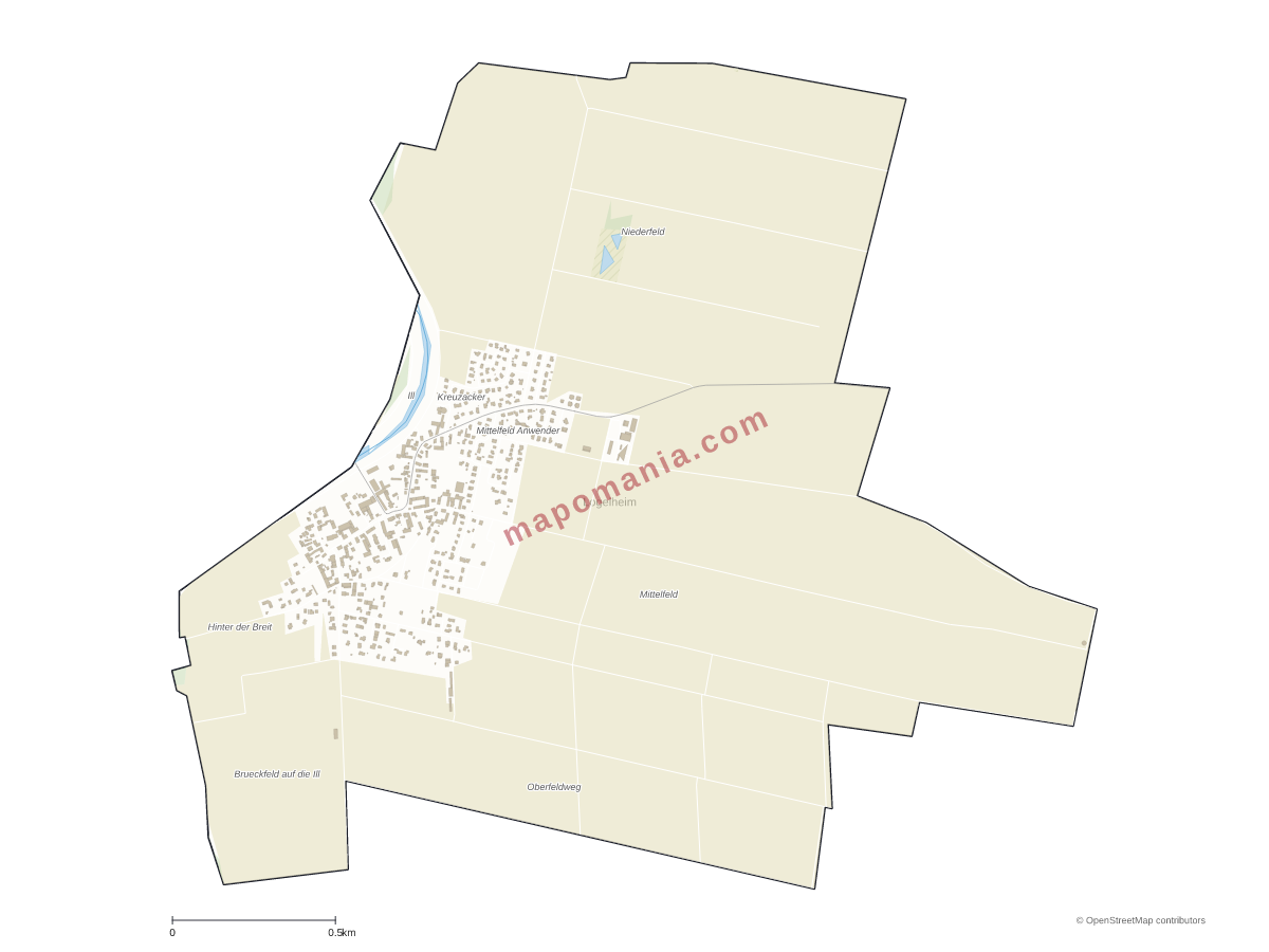 Carte de Logelheim à personnaliser