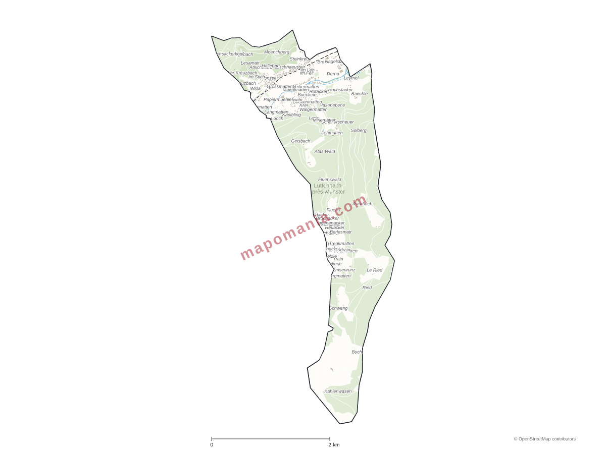 Carte de Luttenbach-près-Munster à personnaliser