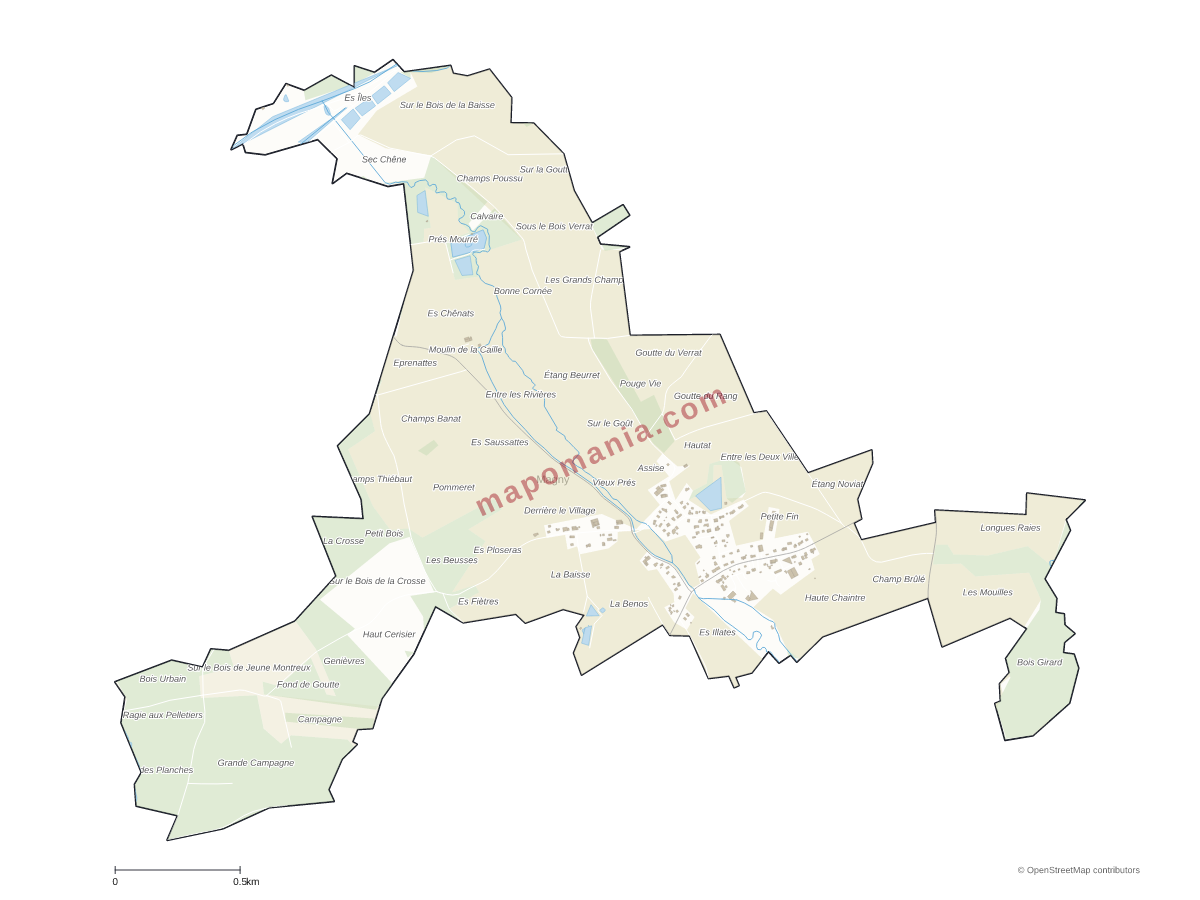 Carte de Magny à personnaliser