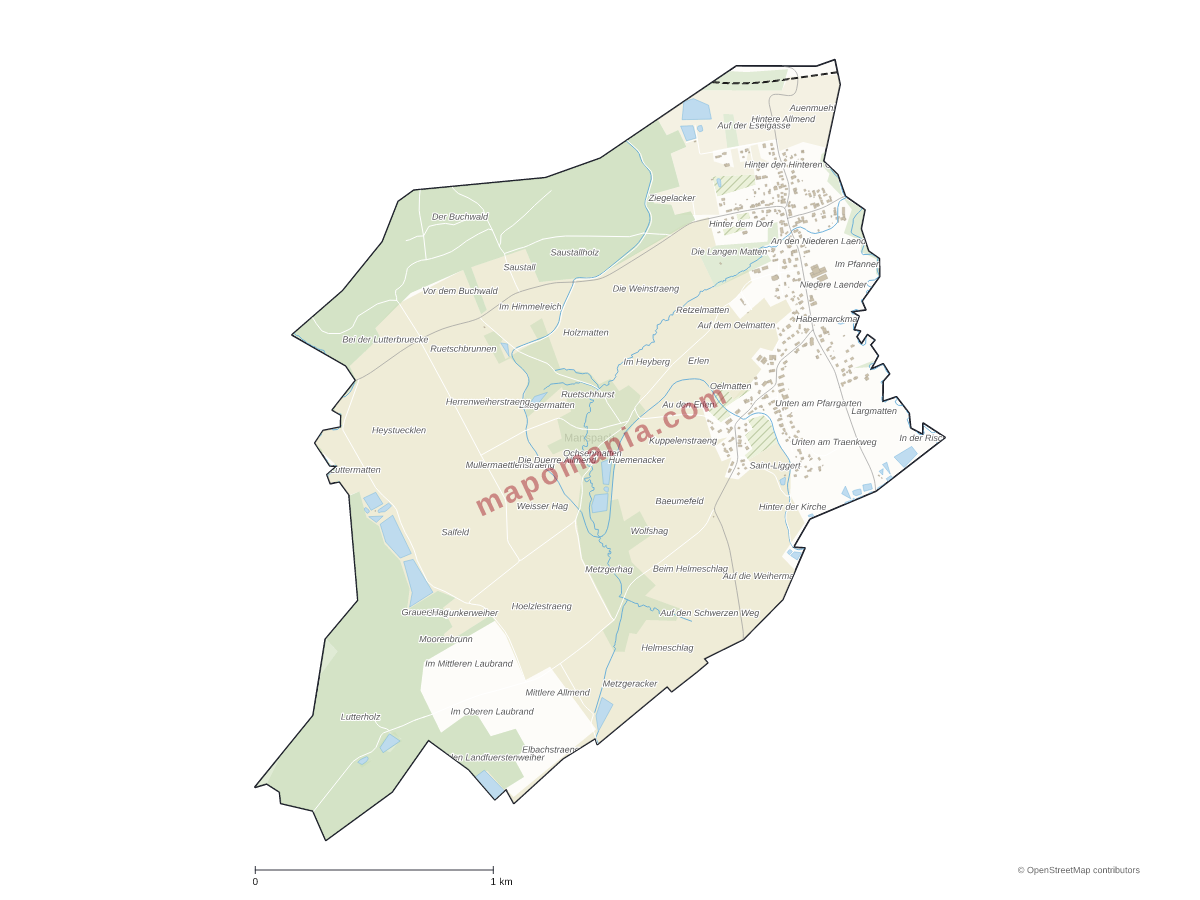 Carte de Manspach à personnaliser