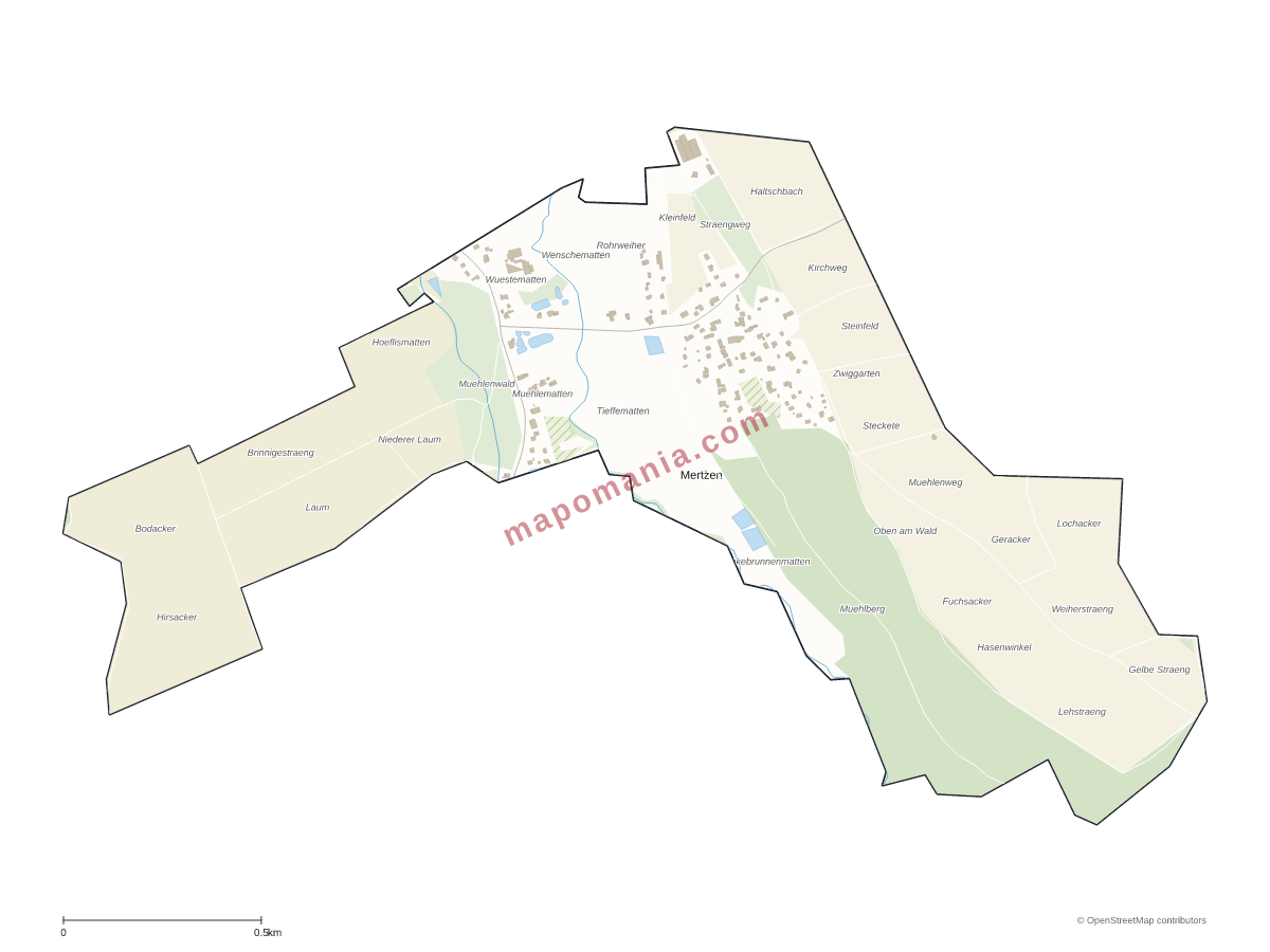 Carte de Mertzen à personnaliser
