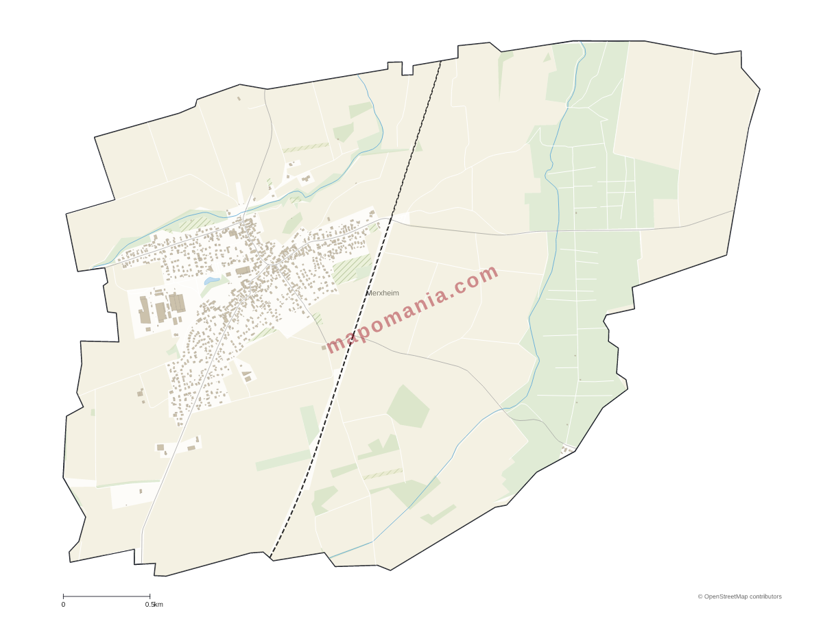Carte de Merxheim à personnaliser