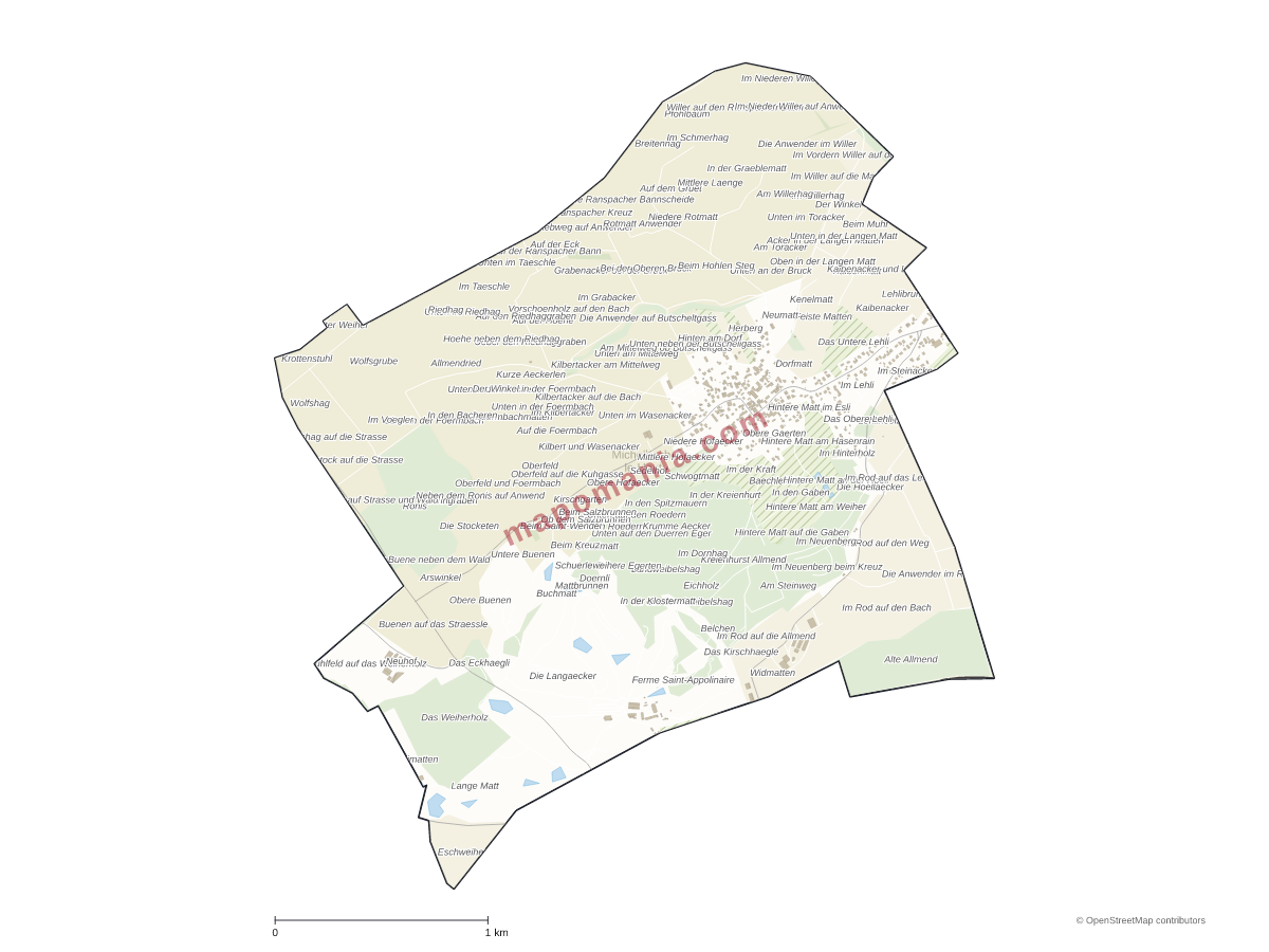 Carte de Michelbach-le-Haut à personnaliser