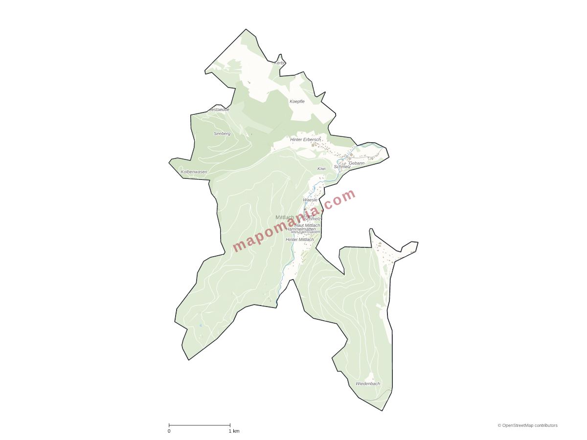 Carte de Mittlach à personnaliser