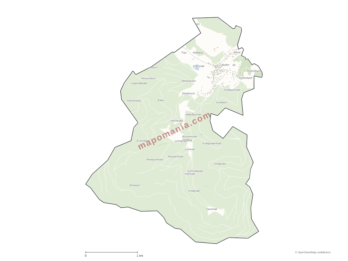 Carte de Mollau à personnaliser