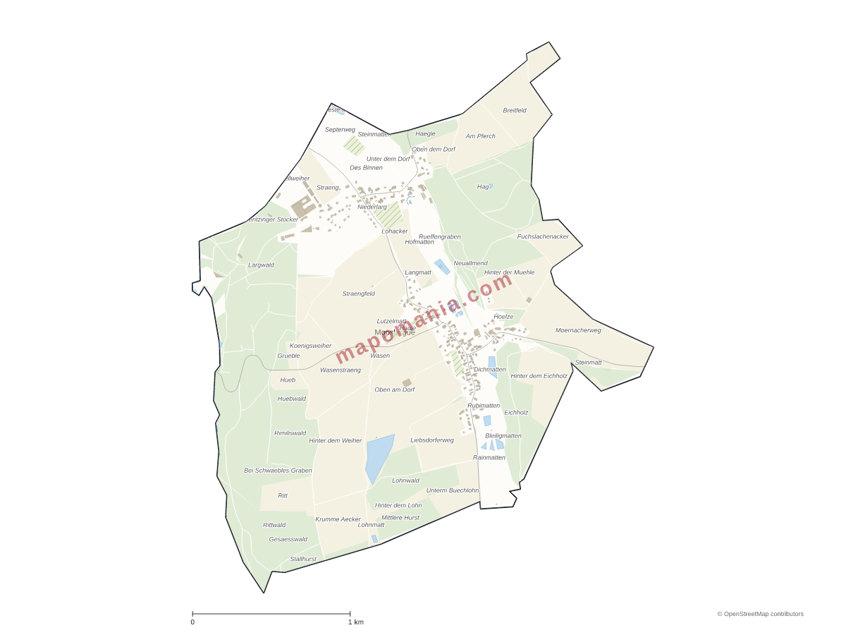 Carte de Mooslargue à personnaliser