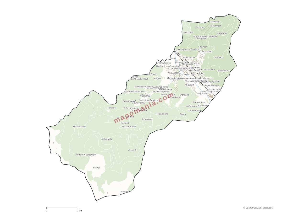 Carte de Moosch à personnaliser