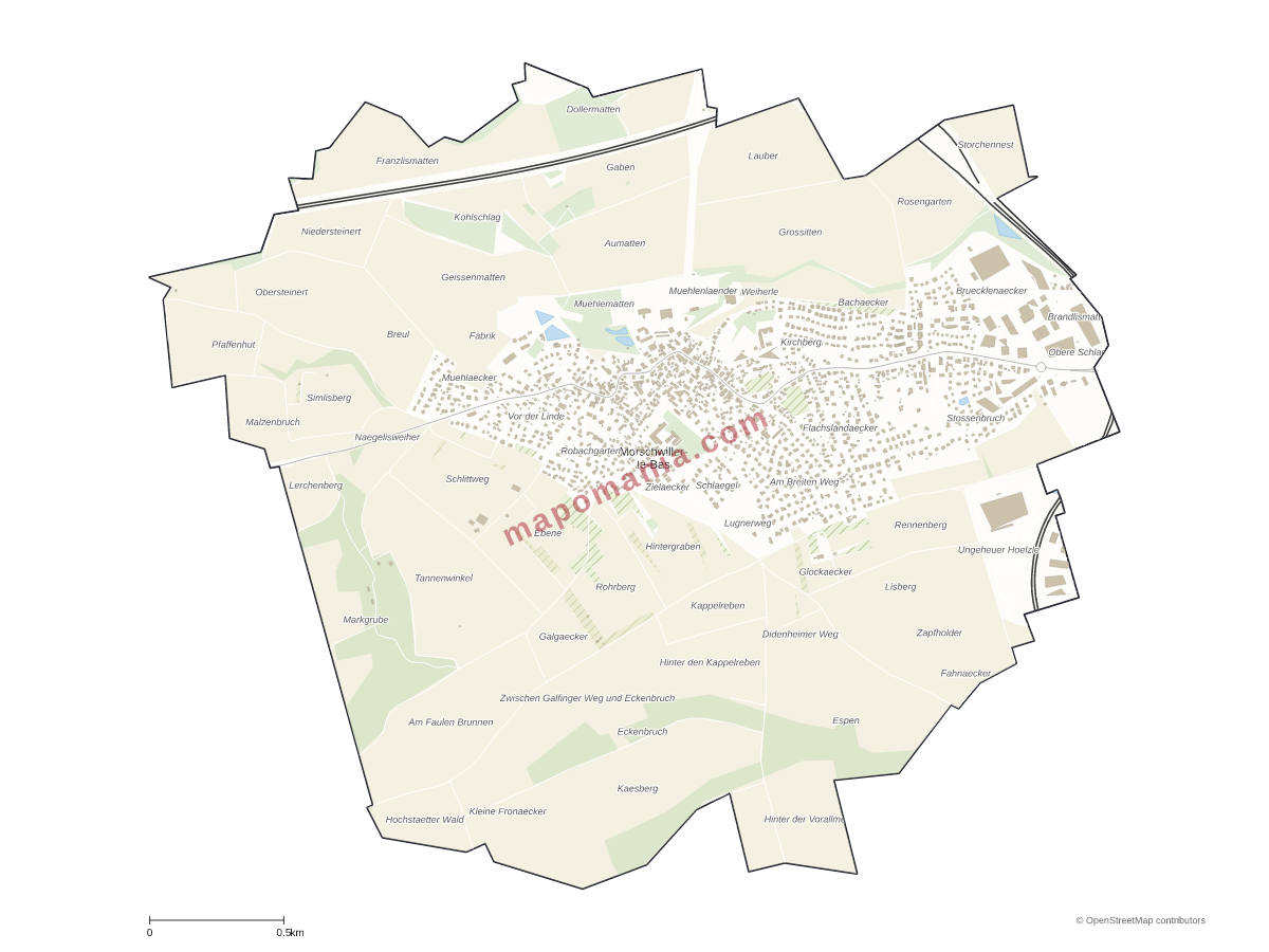 Carte de Morschwiller-le-Bas à personnaliser