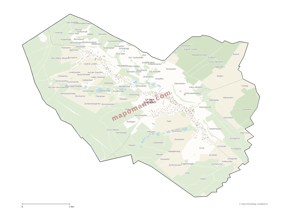 Carte de Le Haut Soultzbach à personnaliser