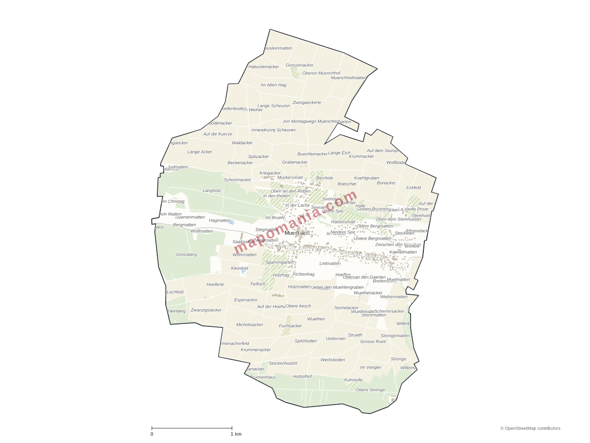 Carte de Muespach à personnaliser