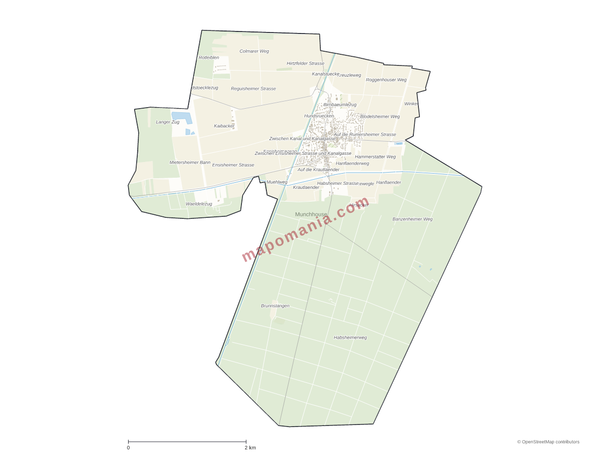 Carte de Munchhouse à personnaliser