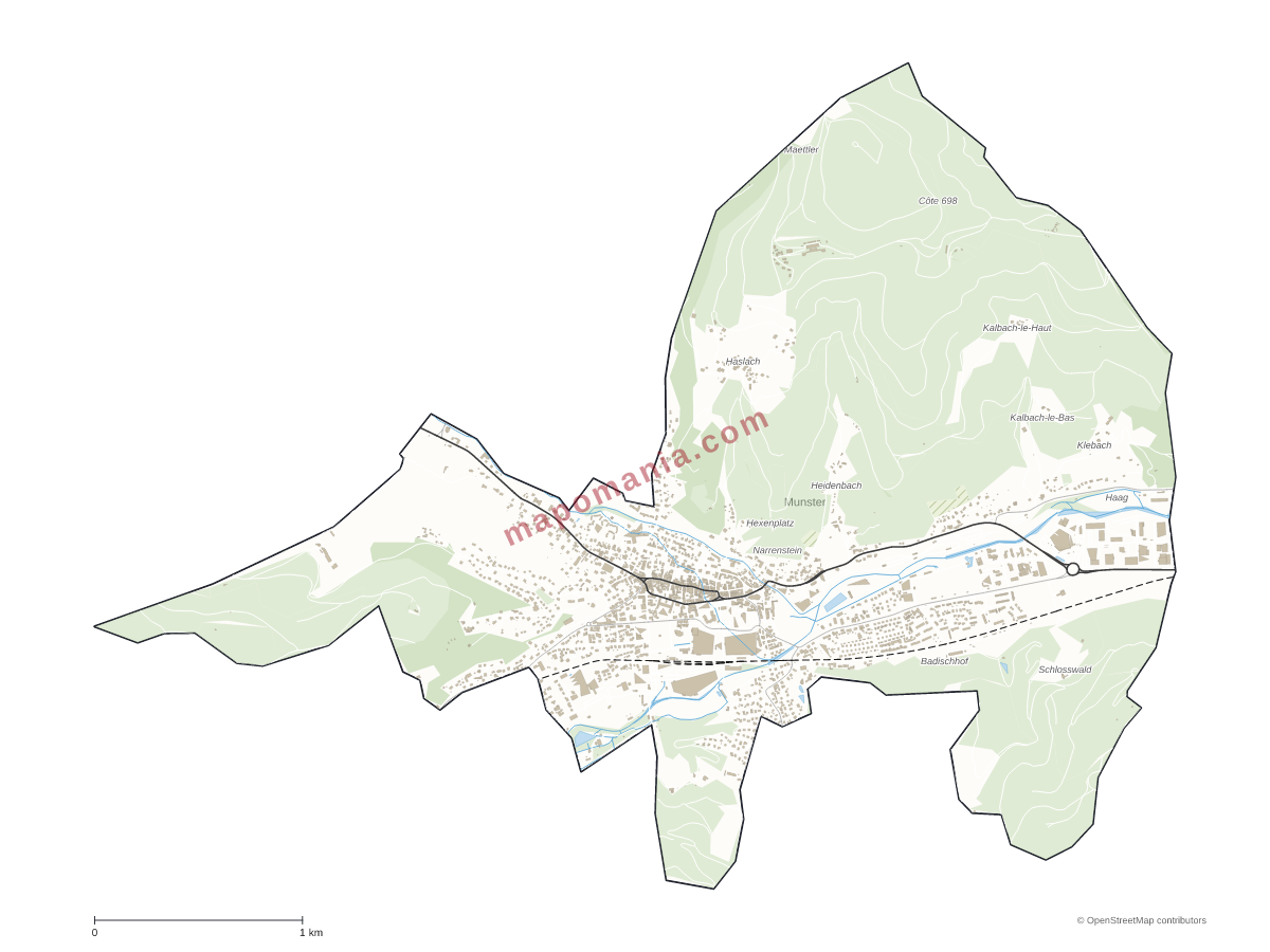 Carte de Munster à personnaliser