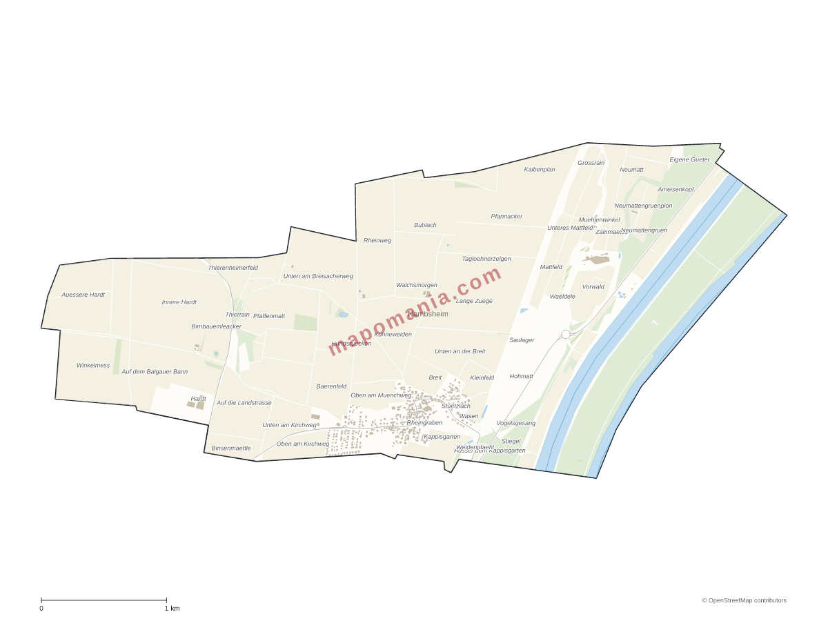 Carte de Nambsheim à personnaliser