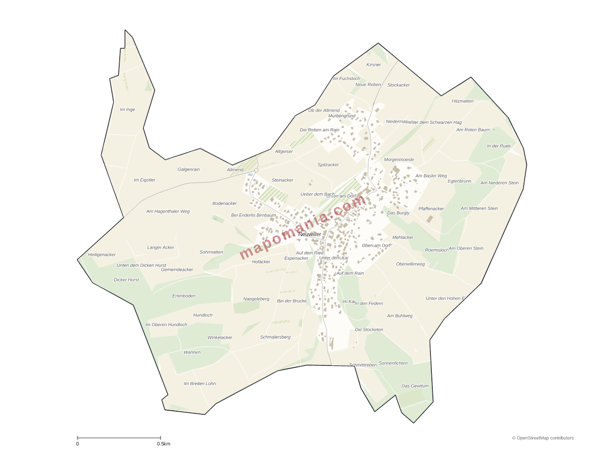 Carte de Neuwiller à personnaliser