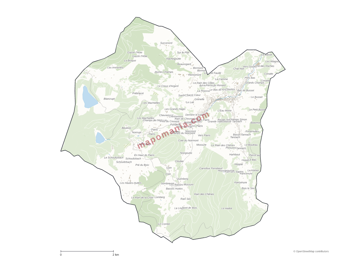 Carte de Orbey à personnaliser