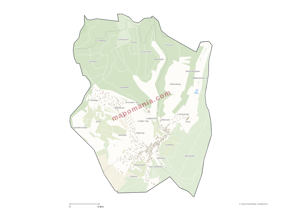 Carte de Osenbach à personnaliser
