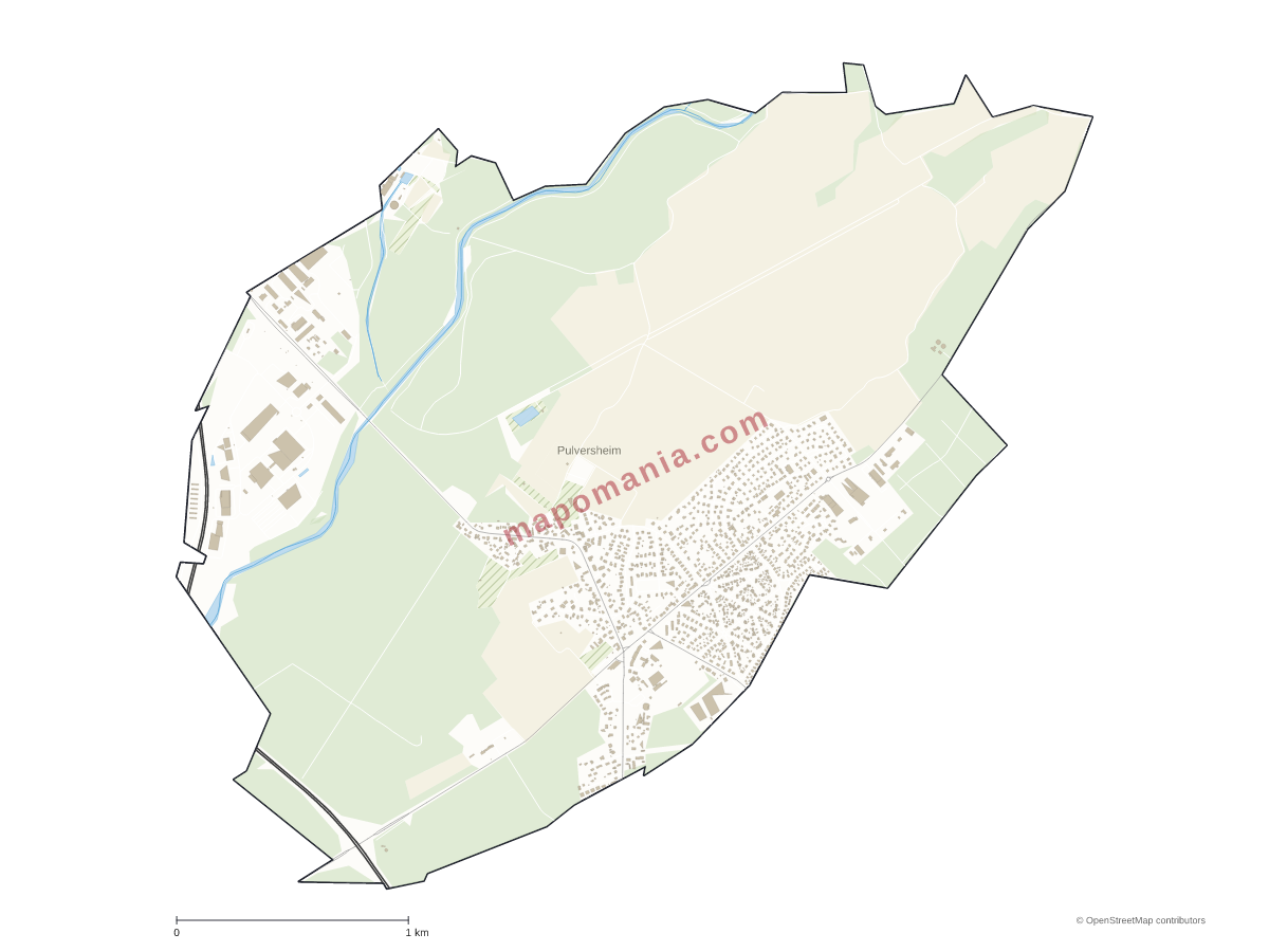 Carte de Pulversheim à personnaliser