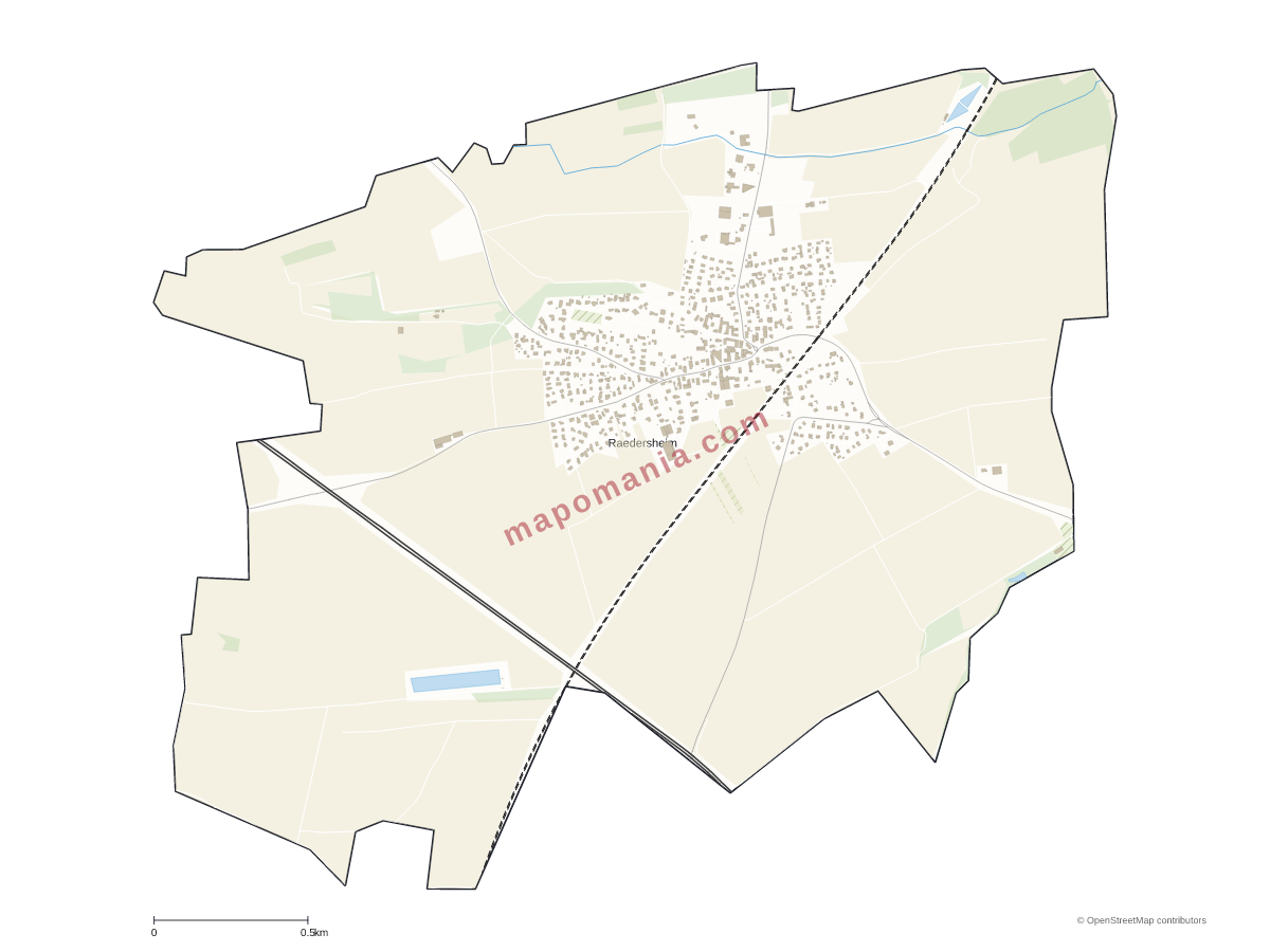 Carte de Raedersheim à personnaliser