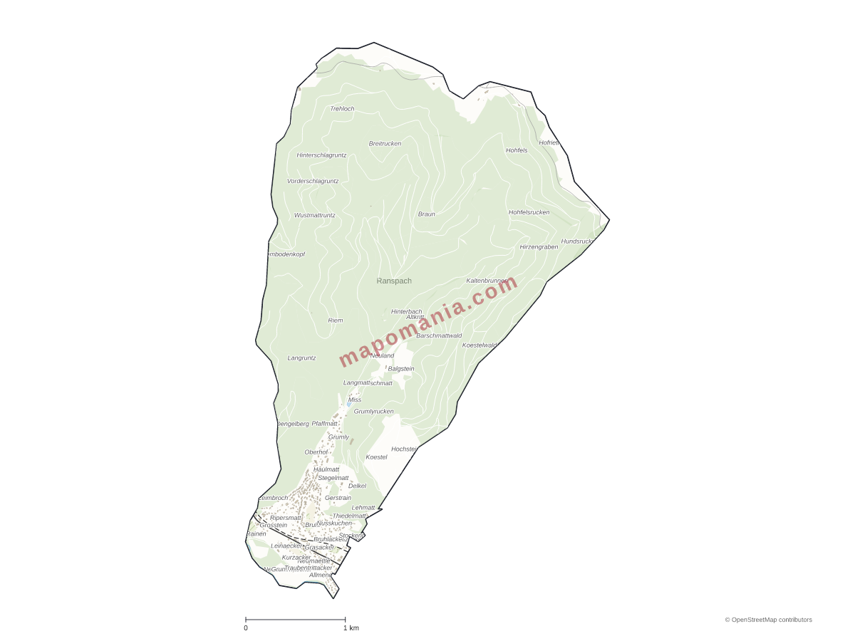 Carte de Ranspach à personnaliser