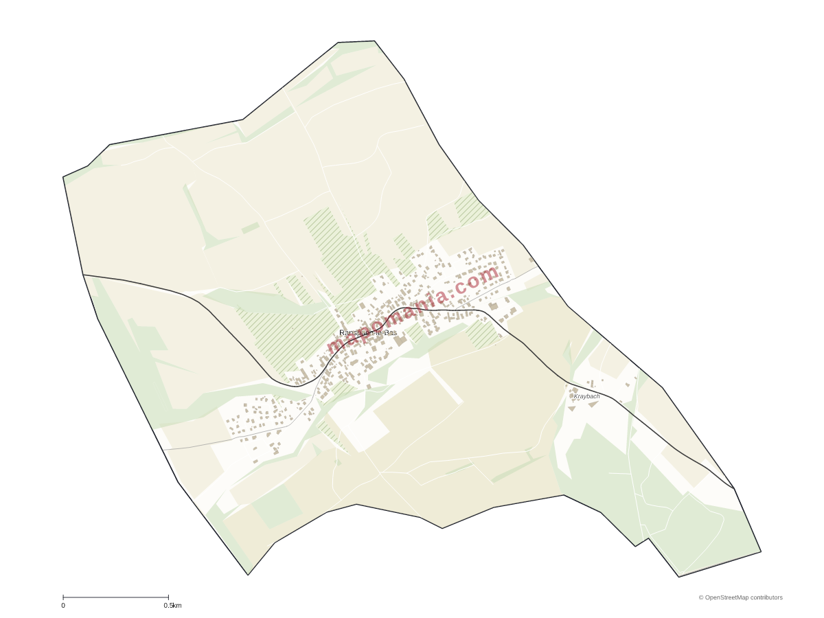 Carte de Ranspach-le-Bas à personnaliser