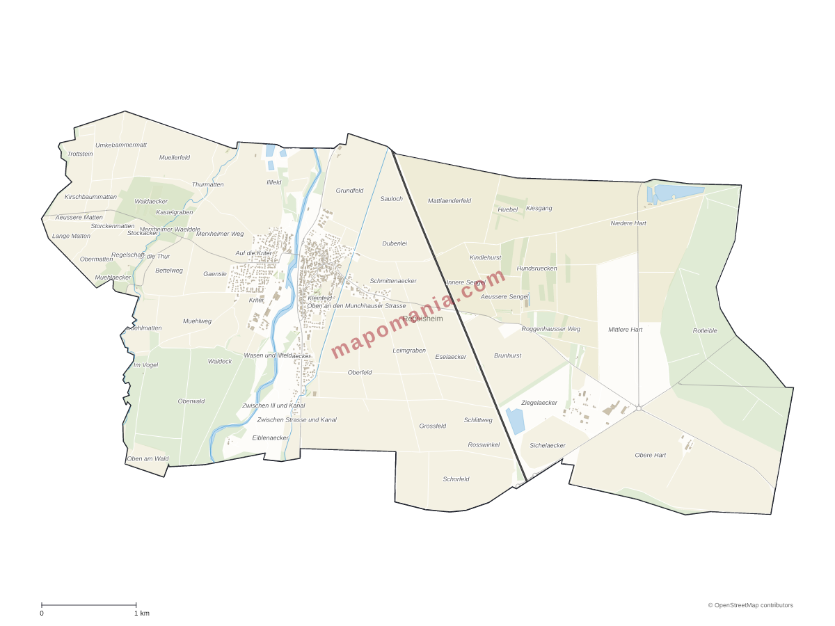 Carte de Réguisheim à personnaliser