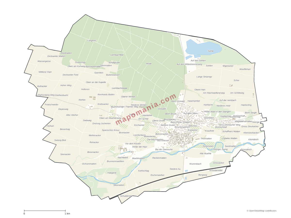 Carte de Reiningue à personnaliser