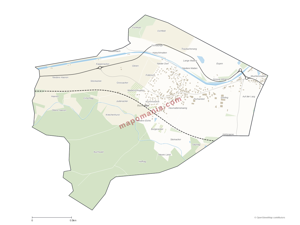 Carte de Retzwiller à personnaliser