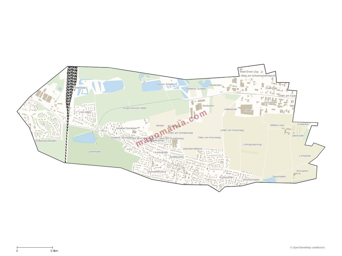 Carte de Richwiller à personnaliser