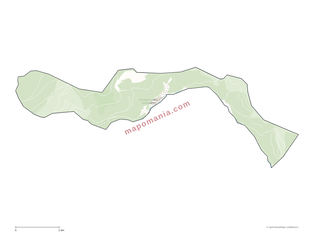 Carte de Rimbach-près-Guebwiller à personnaliser