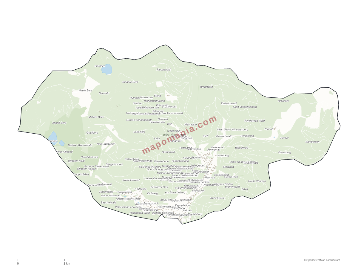 Carte de Rimbach-près-Masevaux à personnaliser