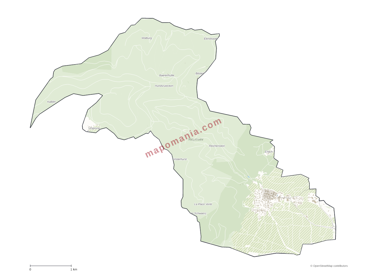 Carte de Riquewihr à personnaliser