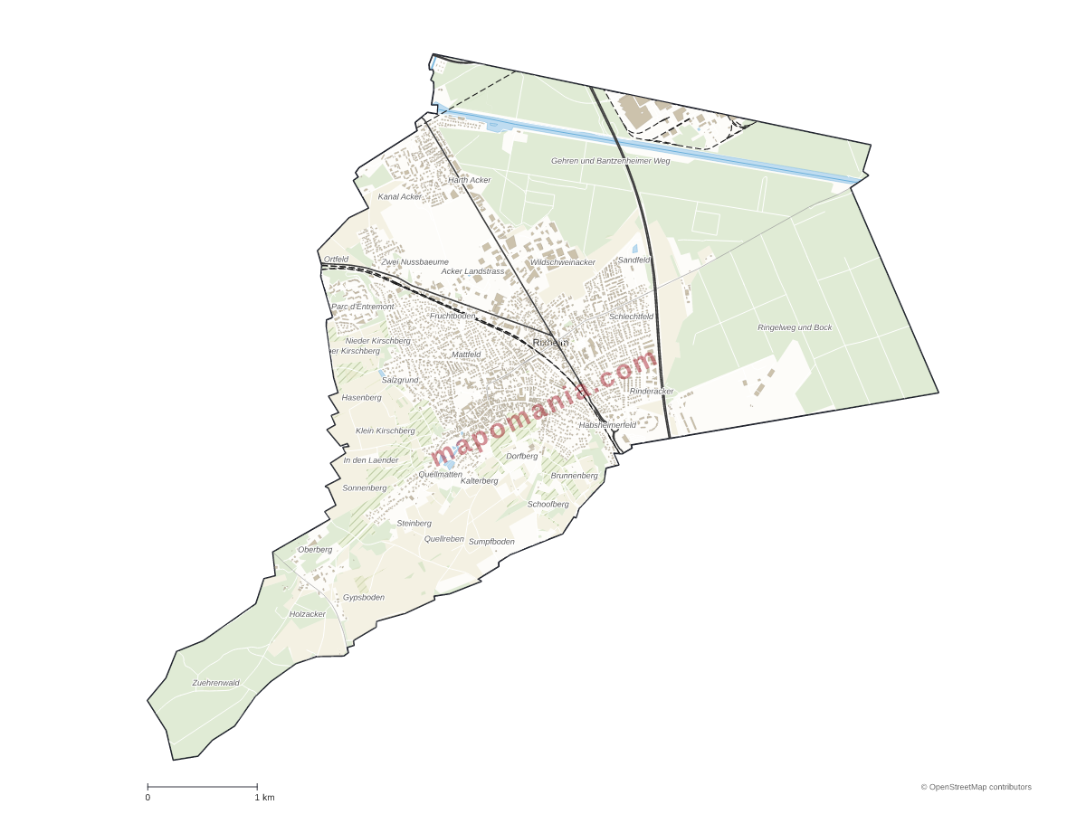 Carte de Rixheim à personnaliser