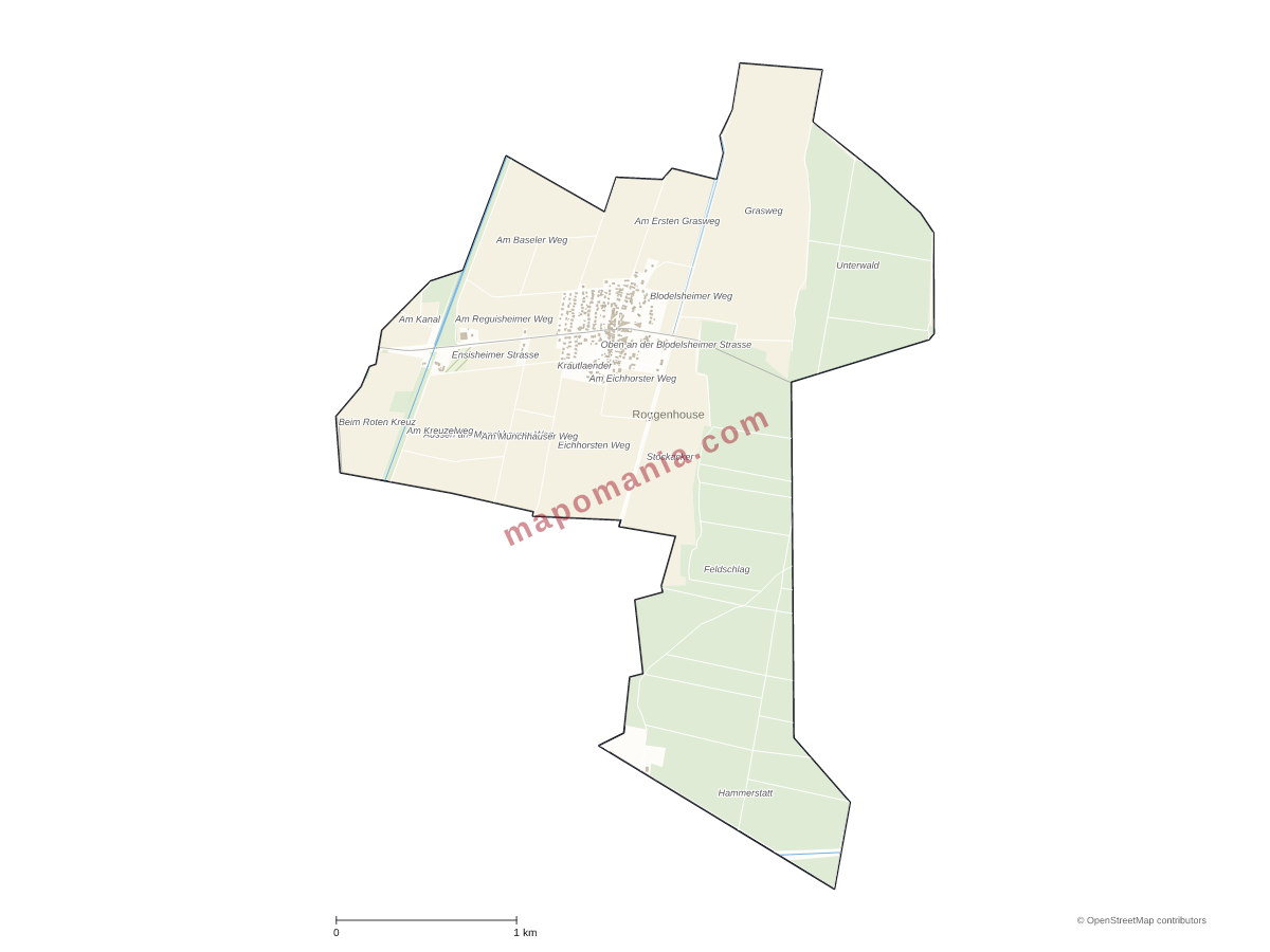 Carte de Roggenhouse à personnaliser
