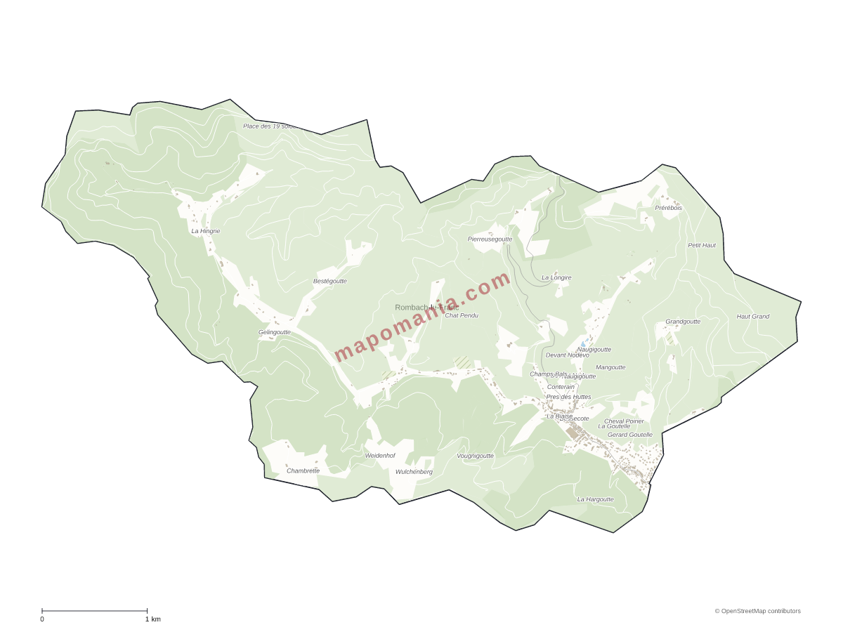 Carte de Rombach-le-Franc à personnaliser