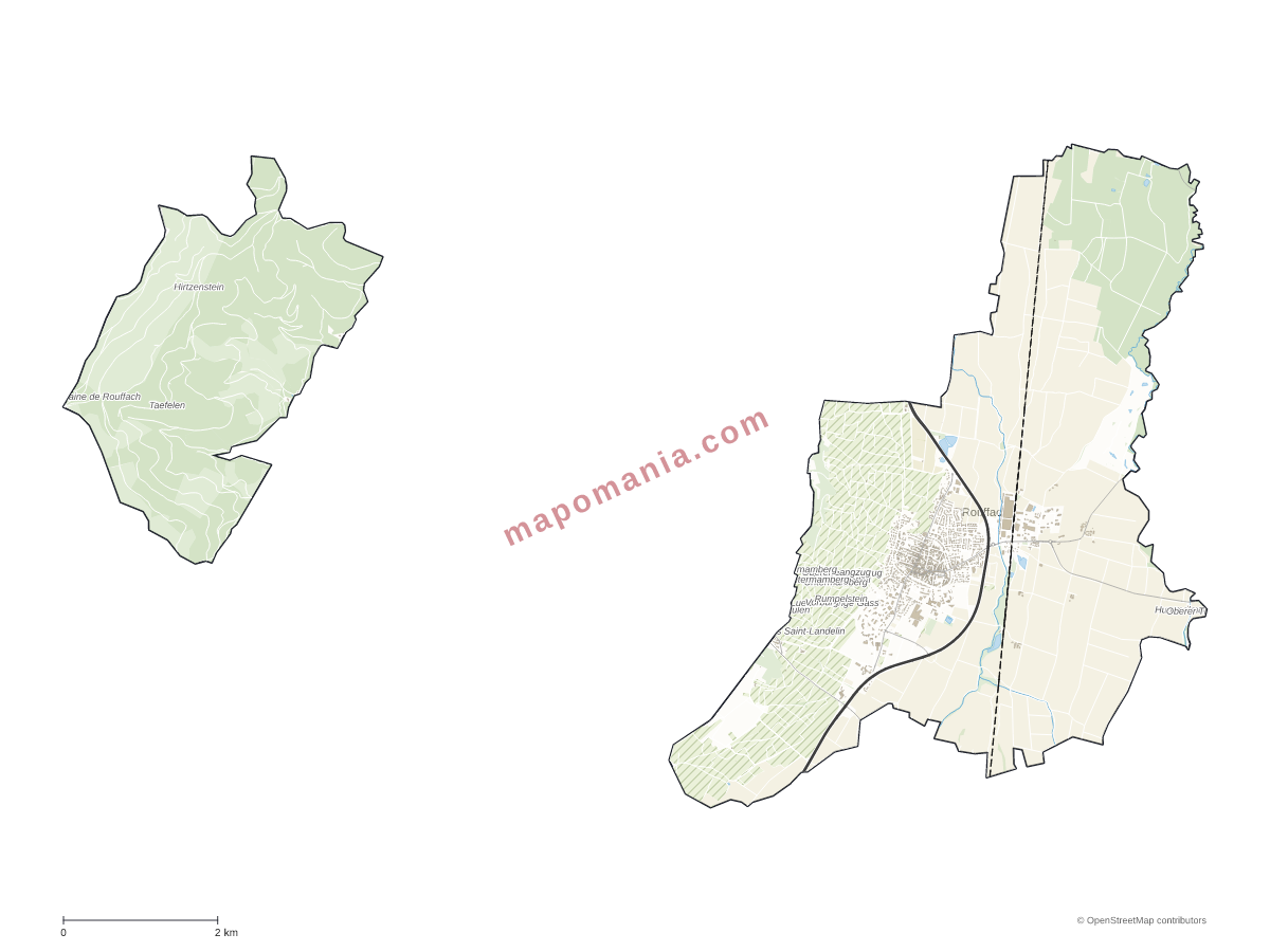 Carte de Rouffach à personnaliser