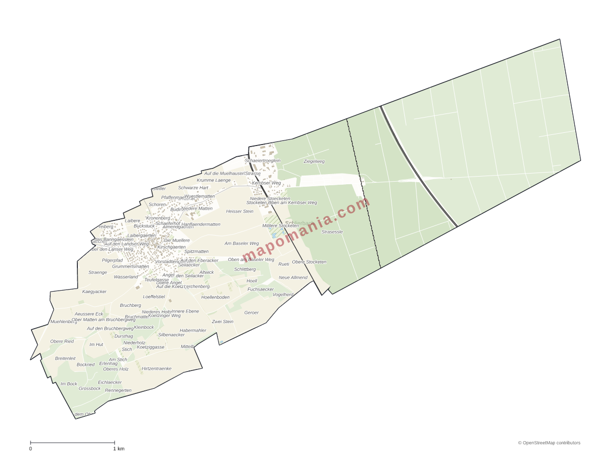 Carte de Schlierbach à personnaliser