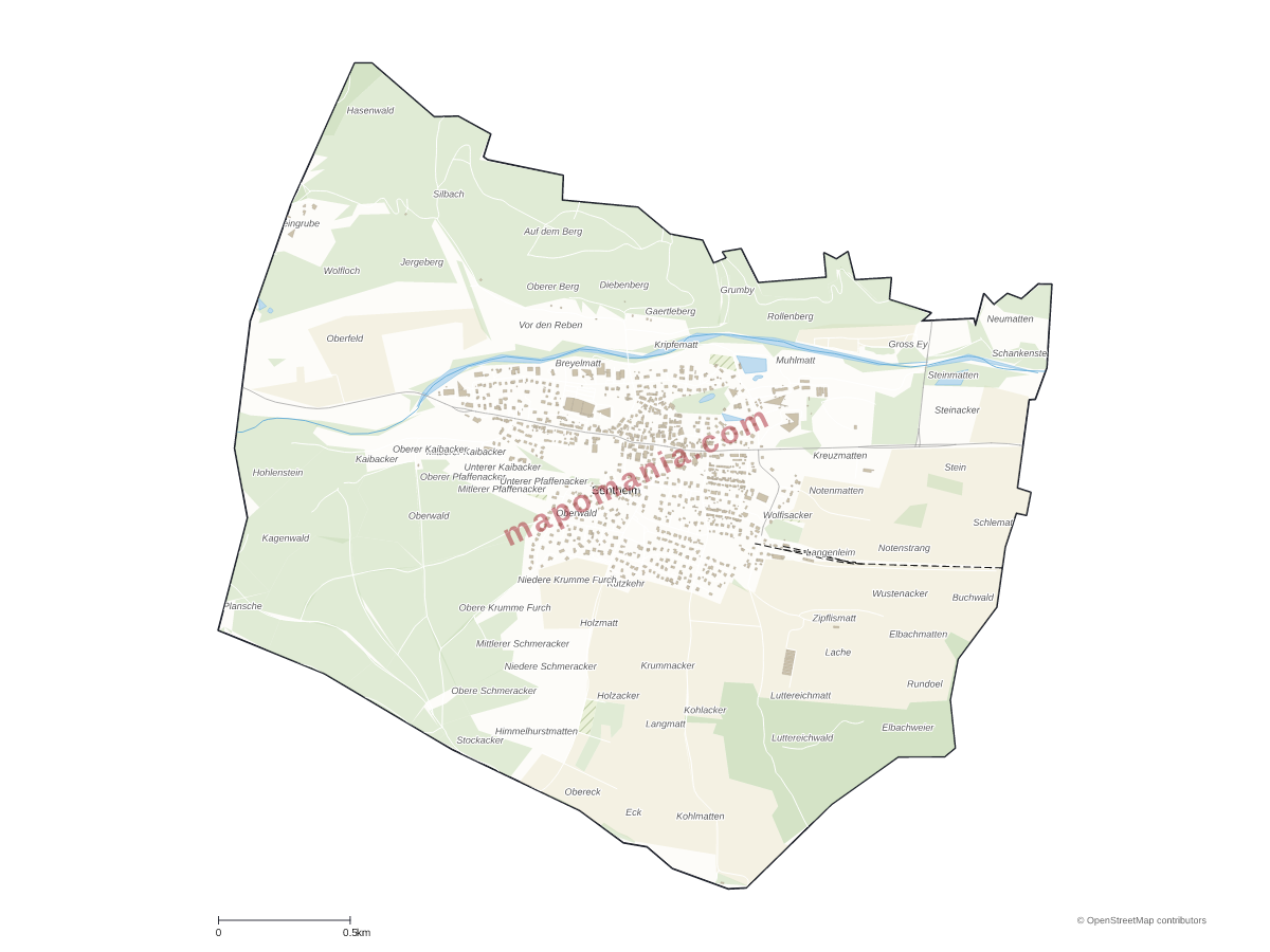 Carte de Sentheim à personnaliser