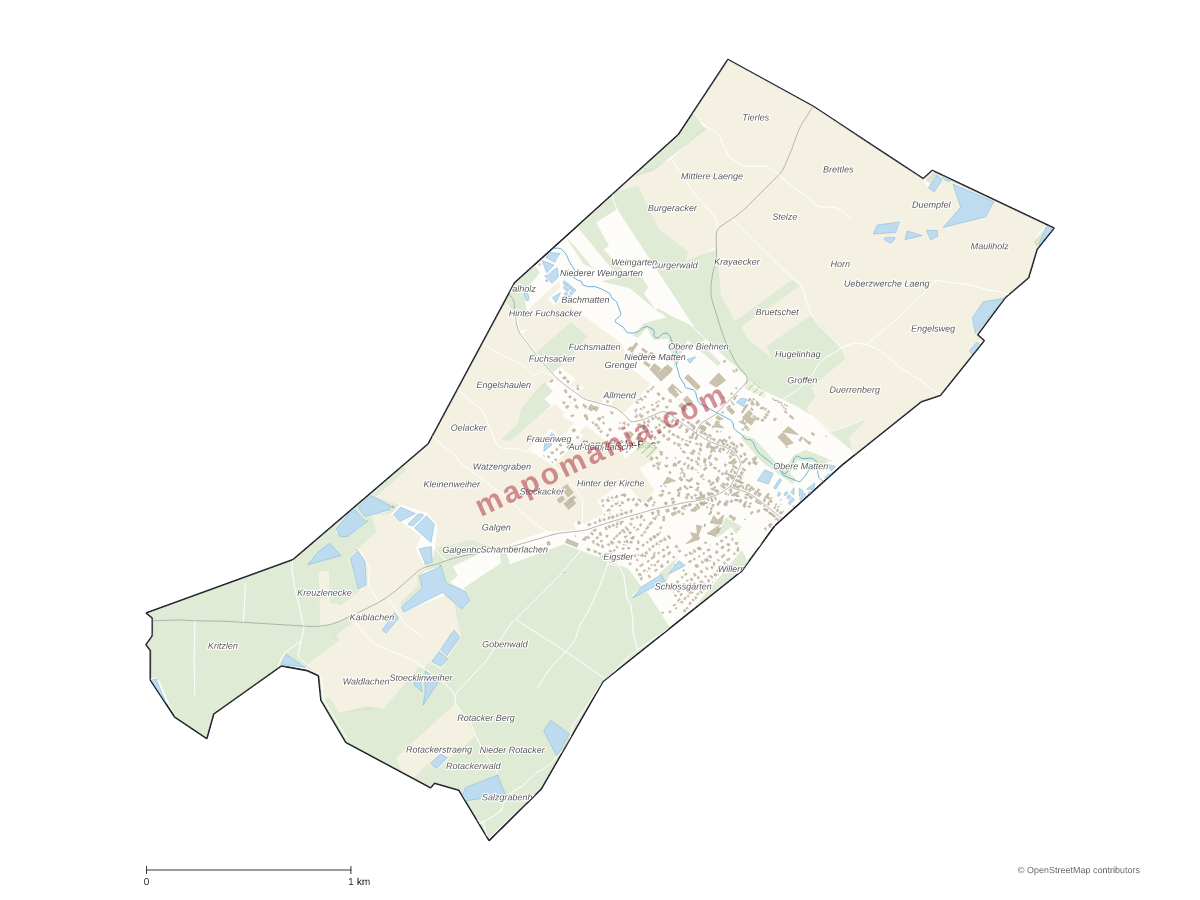 Carte de Seppois-le-Bas à personnaliser