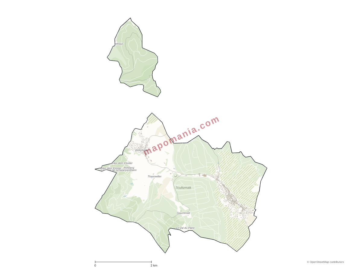 Carte de Soultzmatt à personnaliser